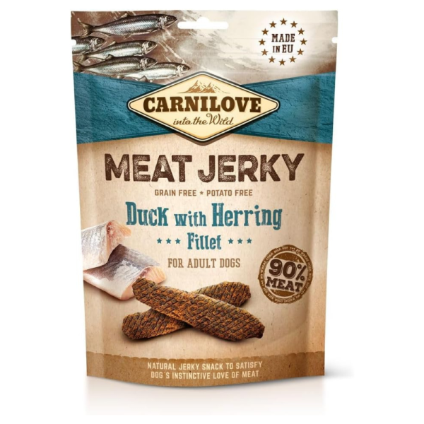 Carnilove Meat Jerky Fillet Treats with Duck & Herring for Adult Dogs 100G