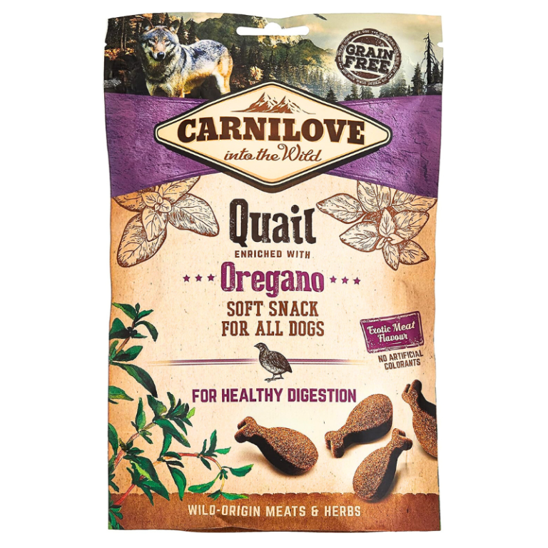 Carnilove Quail Soft Snack Dog Treat Enriched with Oregano – 200g