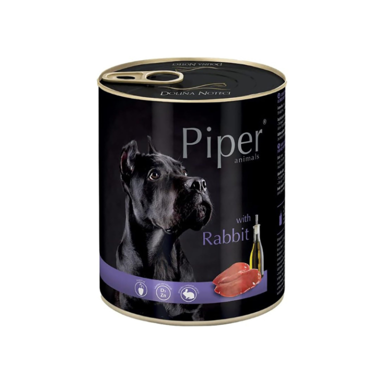 Piper Animals Wet Food with Rabbit for Adult Dogs – 400g