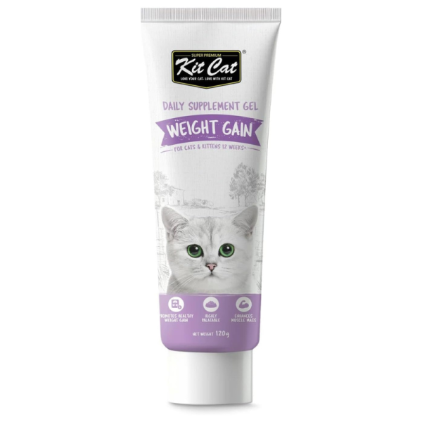 Kit Cat Nutritional Supplement Gel for Cats & Kittens – Weight Gain Support (120g)