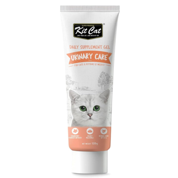 Kit Cat Nutritional Supplement Gel for Cats & Kittens – Urinary Care (120g)