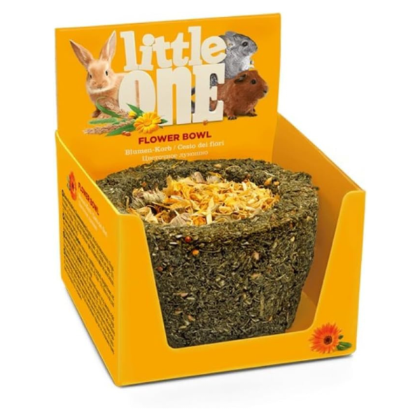 LITTLE ONE Treat‑Toy Flower Bowl for Small Pets – 120 g
