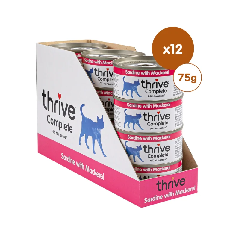 Thrive Complete Wet Cat Food with Sardine & Mackerel – 12 x 75g