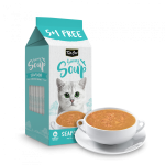 Kit Cat Savory Soup with Seafood for Cats (5+1 Free) – Carrageenan Free, 300g (6 x 50g)
