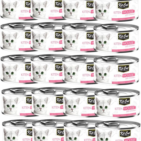 Kit Cat Kitten Chicken Mousse Wet Cat Food 85g – Pack of 24