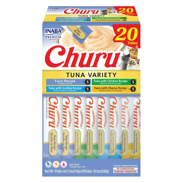 Inaba Churu Tuna Variety Pack Cat Treats – 20 x 14g Delicious Snacks for Cats