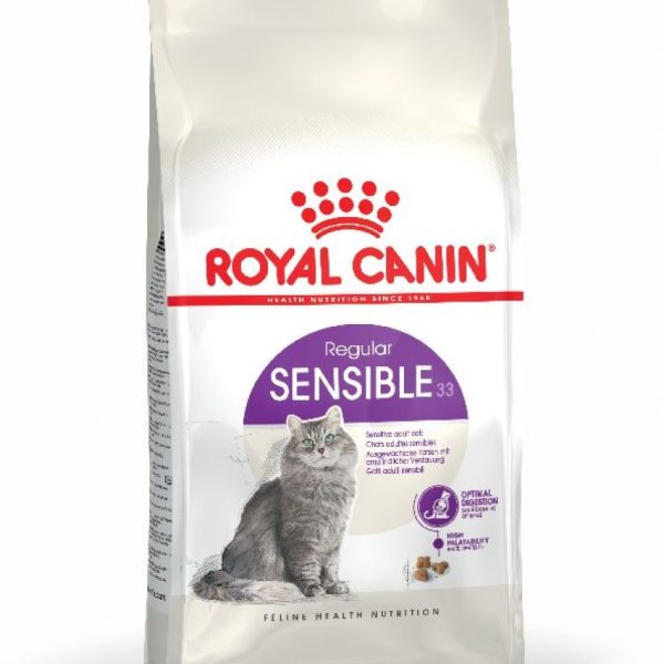 Royal Canin, Sensible 33, Dry Cat Food, Digestive Care, Sensitive Cats, Adult Cat Food, Cat Nutrition, Urinary Health