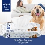 Doctor Pet Large Hypoallergenic Pet Wipes for Dogs & Cats