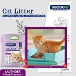 Doctor Pet Cat Litter Lavender 10L – Natural Clumping Bentonite, Odor Control