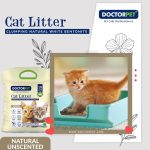 Doctor Pet Cat Litter Unscented 10L – Natural Clumping Bentonite, Dust-Free, Ultra Absorbent