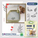 Doctor Pet Cat Litter Unscented 10L – Natural Clumping Bentonite, Dust-Free, Ultra Absorbent