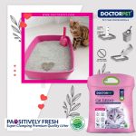 Doctor Pet Baby Powder Cat Litter 10L – Natural Clumping Bentonite, Scented & Dust-Free