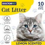 Doctor Pet Cat Litter Lemon 10L – Natural Clumping Bentonite, Odor Control