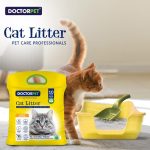 Doctor Pet Cat Litter Lemon 10L – Natural Clumping Bentonite, Odor Control