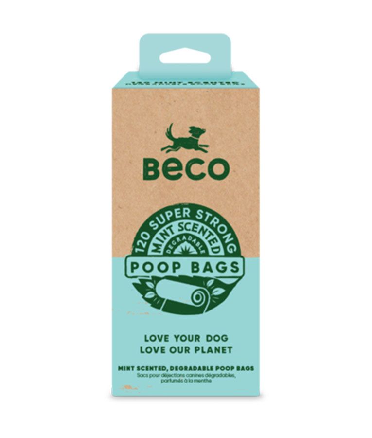5060189754762 Beco Pets Mint Scented Poop Bags for Dogs or Cats – 120pcs eco-friendly bags