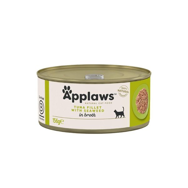 Applaws Natural Wet Cat Food – Seaweed & Tuna Fillet, 24 x 156g
