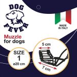 Dog Fever Dog Muzzle Size 1 – Black & Red 20cm