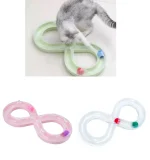 Carno Light Green Infinity Shaped Interactive Cat Toy – Engaging Play