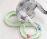 Carno Light Green Infinity Shaped Interactive Cat Toy – Engaging Play