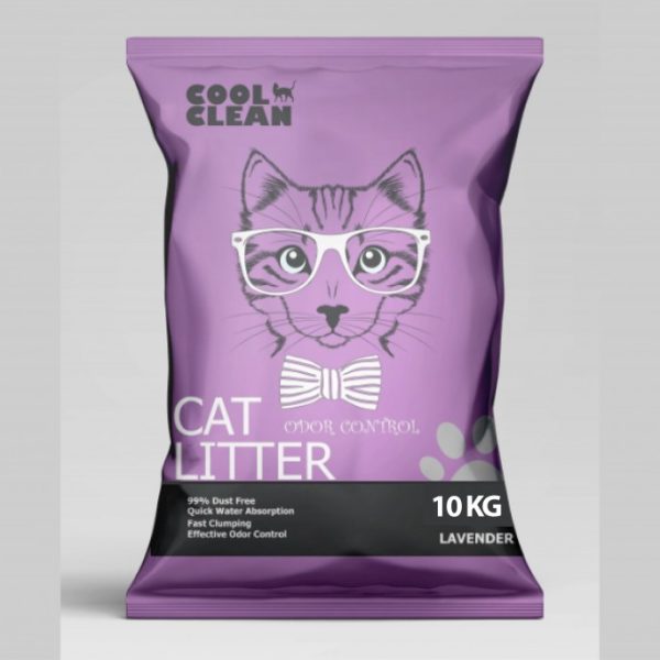 Cool Clean Clumping Cat Litter - Lavender Scent (10kg)