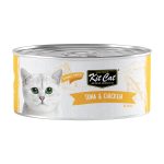 Kit Cat Wet Cat Food with Deboned Tuna & Chicken Toppers – 24 x 80g