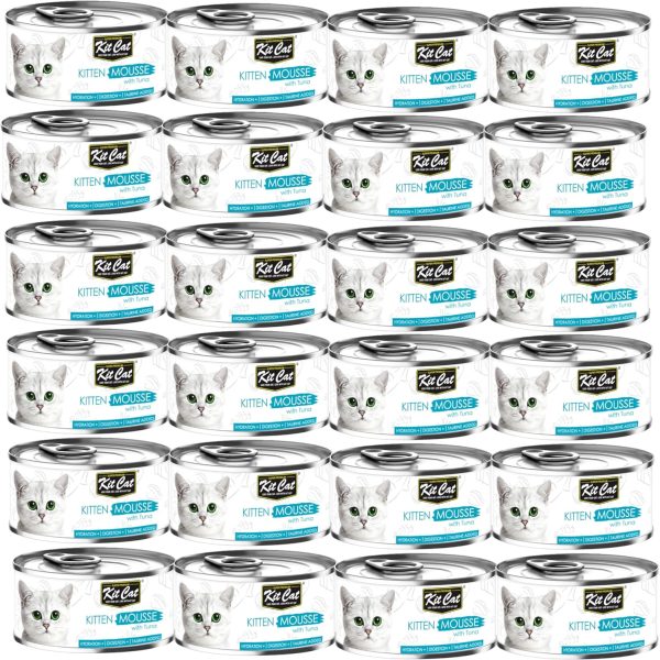 Kit Cat Kitten Tuna Mousse Wet Cat Food 85g – Pack of 24