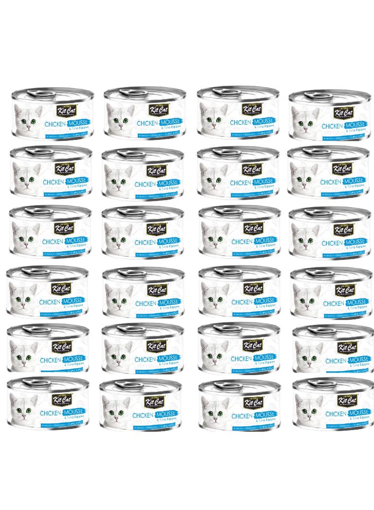Kit Cat Tuna Mousse with Chicken Toppers – 24 x 80g