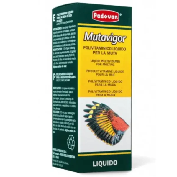Padovan Mutavigor Liquid Feed Supplement for Cage & Aviary Birds – 30ml