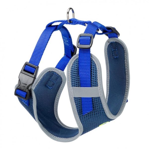 Ferplast Nikita PM Dog Harness XS Blue – Breathable Nylon for Small & Medium Dogs
