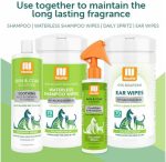 Nootie Waterless Shampoo Pet Wipes – Cucumber Melon Scent, 70 Wipes for Dogs & Cats