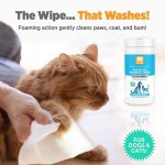 Nootie Waterless Shampoo Pet Wipes Sweet Pea & Vanilla – 70 Count for Dogs & Cats