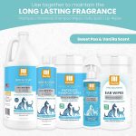 Nootie Waterless Shampoo Pet Wipes Sweet Pea & Vanilla – 70 Count for Dogs & Cats