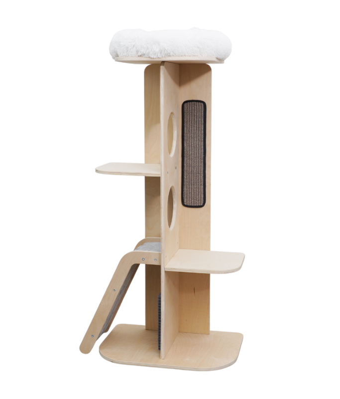 Catry Cat Tower with Scratcher 48x39x128cm – Multi-Level Cat Tree