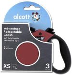 Alcott Adventure XS Red Retractable Reflective Tape Dog Leash 3m (Up to 11kg)
