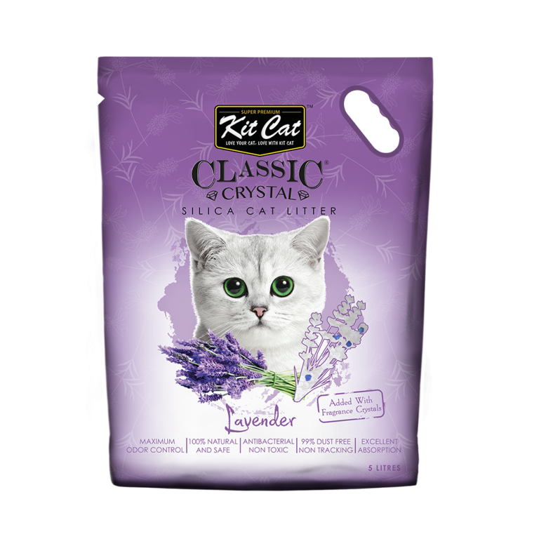 Kit Cat Crystal Silica Cat Litter Lavender 5L – Purple