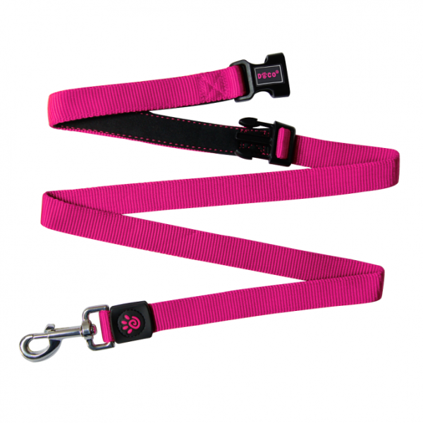 DOCO® Easy-Snap Hands-Free Dog Leash – Pink, 6ft (Size M)