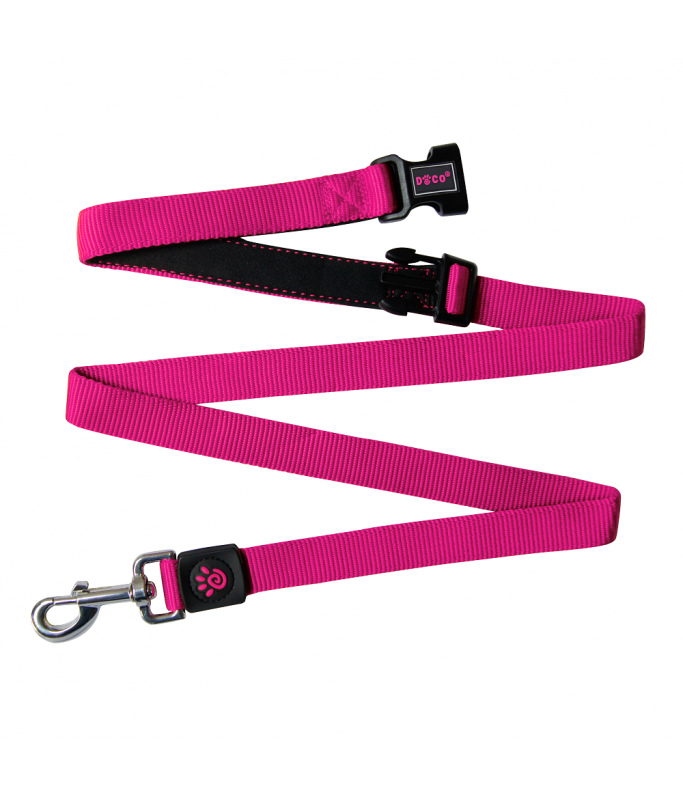 DOCO® Easy-Snap Hands-Free Dog Leash – Pink, 6ft (Size M)