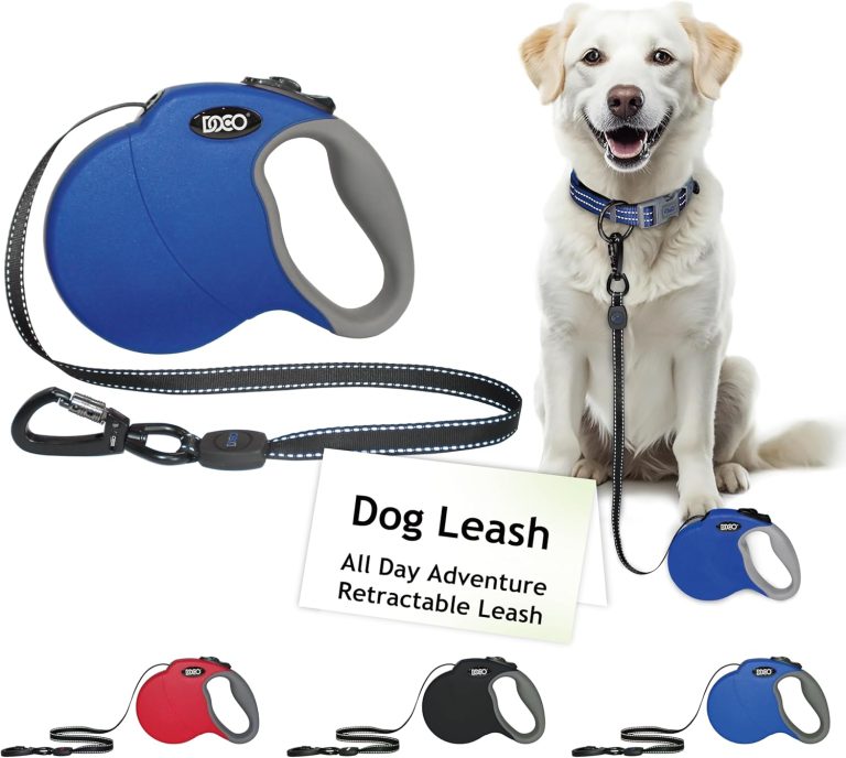 DOCO Large Blue Reflective Retractable Dog Leash 5m – Up to 50kg