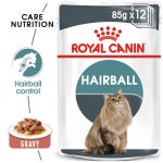 Royal Canin Feline Care Nutrition Hairball Gravy Wet Cat Food – 12 x 85g Pouches