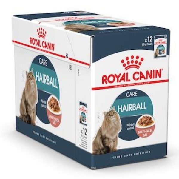 Royal Canin Feline Care Nutrition Hairball Gravy Wet Cat Food – 12 x 85g Pouches