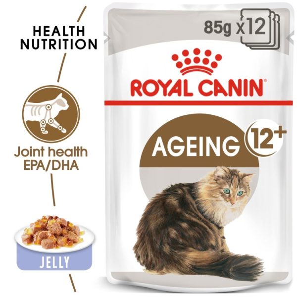 Royal Canin Feline Health Nutrition Ageing 12+ Jelly Wet Food 12 x 85 g