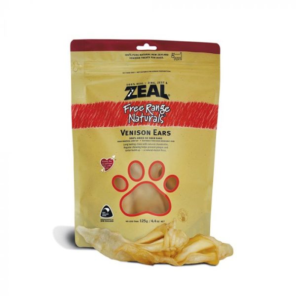 Zeal Free Range Venison Ear Dog Treats 125G