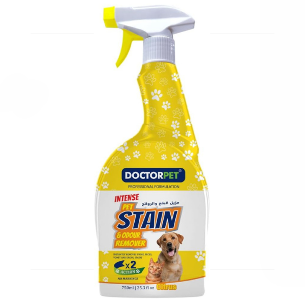 Doctor Pet Max Power Pet Stain & Odor Remover for Cats & Dogs – Citrus Scent 750ml