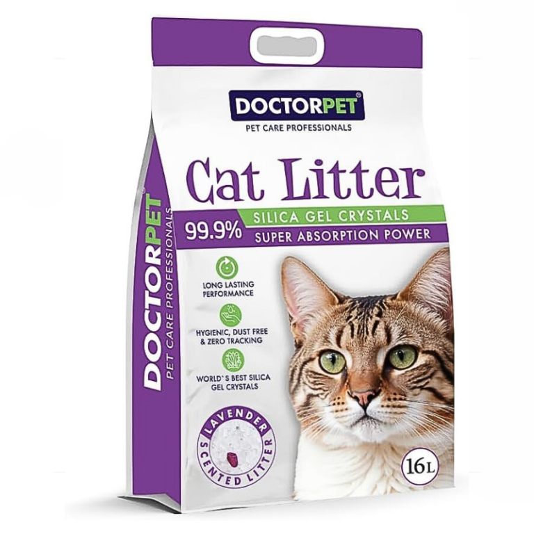 Doctor Pet Silica Gel Crystal Cat Litter Lavender Scent – 16L