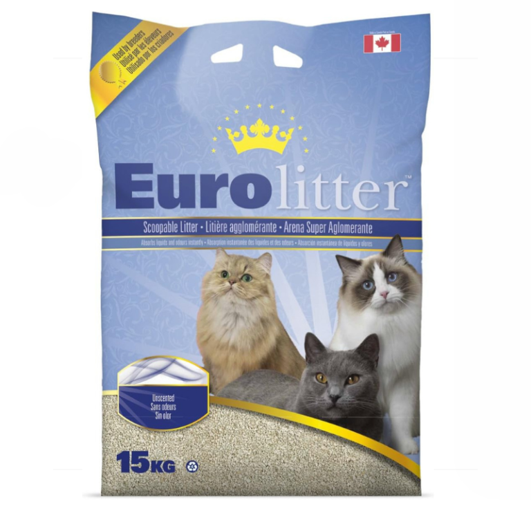 Euro Litter Unscented Clumping Cat Litter 15kg for Cats