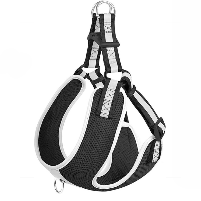 Fida Large Reflective Step-In Dog Harness Black & Gray