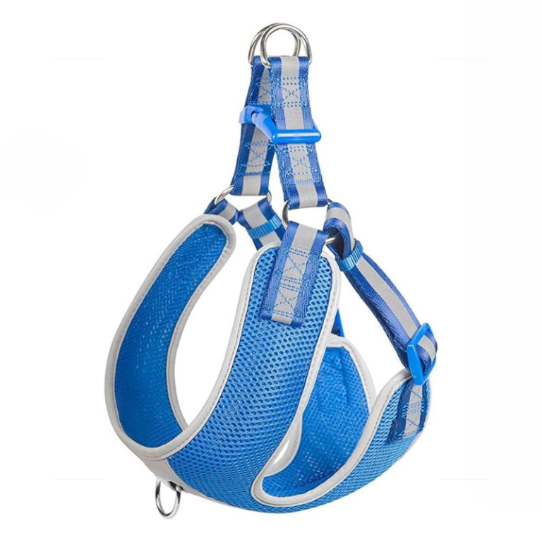 Fida Large Blue Reflective Step-In Mesh Harness (68-86cm) for Dogs (Up to 20.4kg)