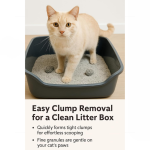 Flamingo Bentonite Clumping Cat Litter with Activated Carbon Granules 12kg for Cats