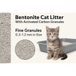 Flamingo Bentonite Clumping Cat Litter with Activated Carbon Granules 12kg for Cats