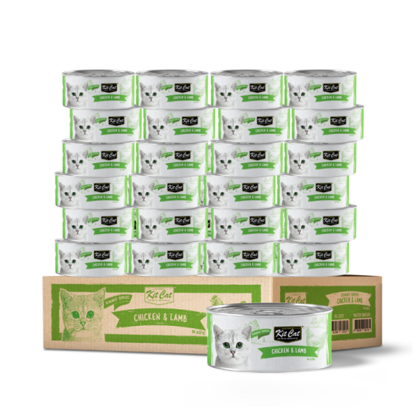 Kit Cat Wet Food Toppers with Deboned Chicken & Lamb – 24 x 80g